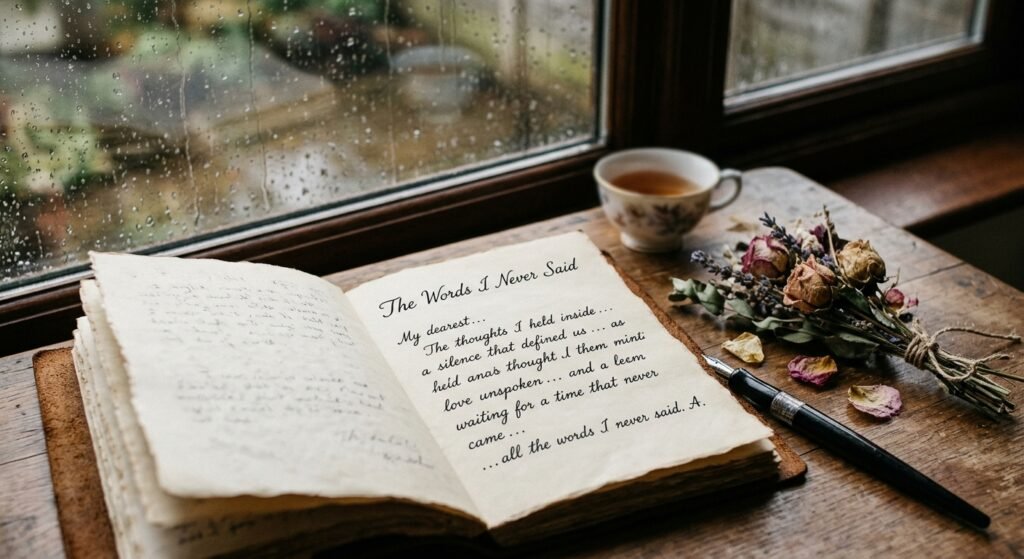 The Words I Never Said poem about hidden feelings and unspoken emotions